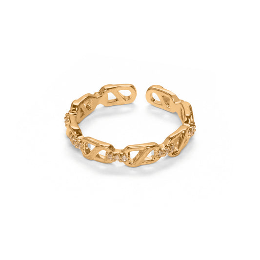 Adjustable Fancy Chain Shape Design Diamond Rings