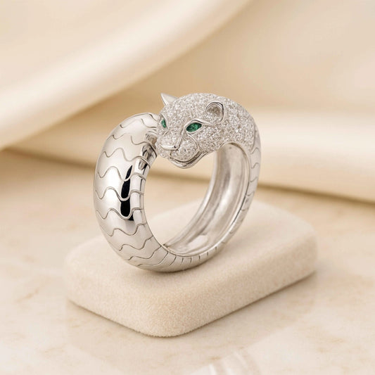 Panther Design Ring in 925 Sterling Silver