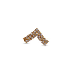 Fancy Design Gold Plated Lightweight Diamond Necklace with Earrings