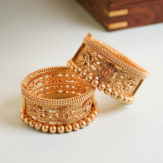Gold plated South Indian bangle kada