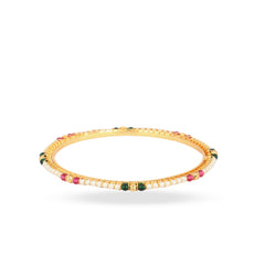 Designer Heera Moti Maharashtrian Gold Plated Bangles - Rukhmani