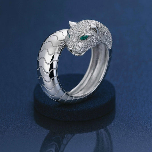 Panther Design Ring in 925 Sterling Silver