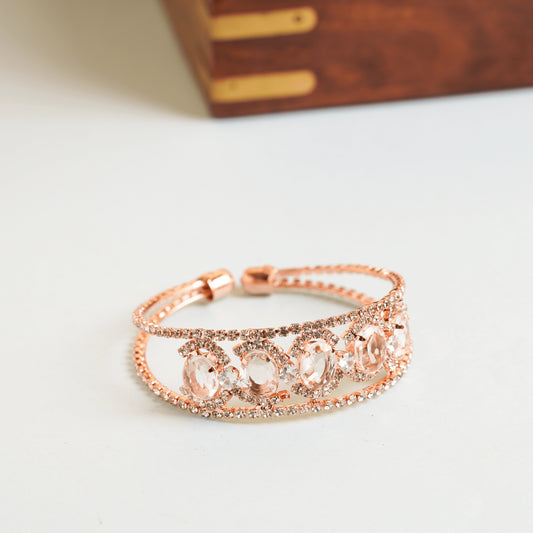 Fancy Rose Gold Wedding Diamond Bracelets
