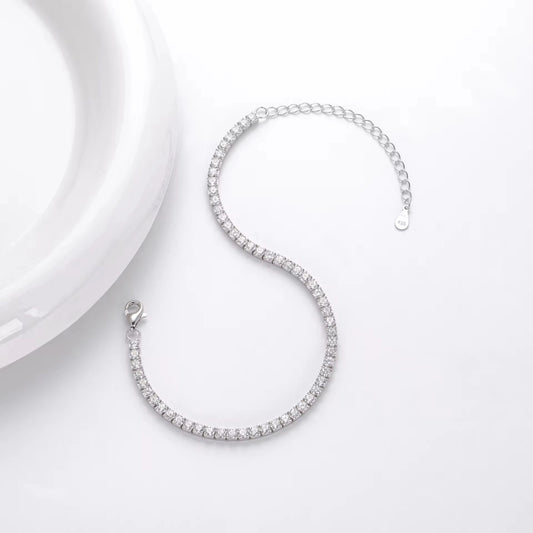 Women Jewelry Fashion Charming 925 Sterling Silver Tennis Bracelet for Girl Lady Women