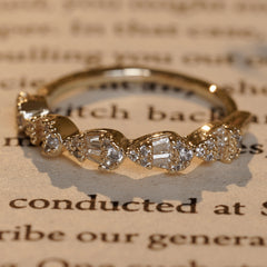 Fancy Lila Diamond Gold Plated Rings