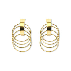 Moonlit Hoops Gold Plated Corean Style Earrings - Rukhmani