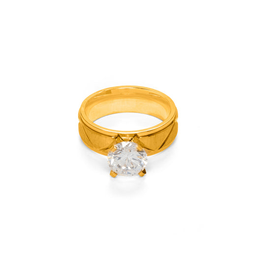 Fancy Diamond Gold Plated Traditional Rings
