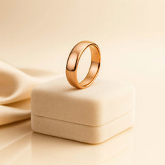 925 Sterling Silver Men’s Rose Gold Plated Band Ring | Classic Wedding & Everyday Wear