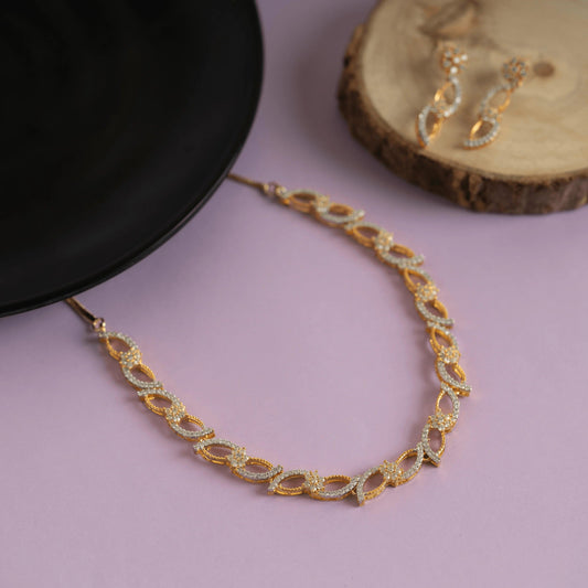 Set of unique necklace and earring - Rukhmani