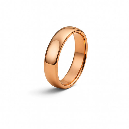 925 Sterling Silver Men’s Rose Gold Plated Band Ring | Classic Wedding & Everyday Wear