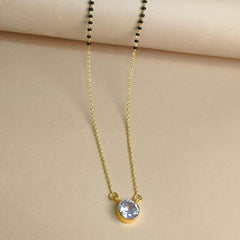 Silver Floral Radiance Mangalsutra