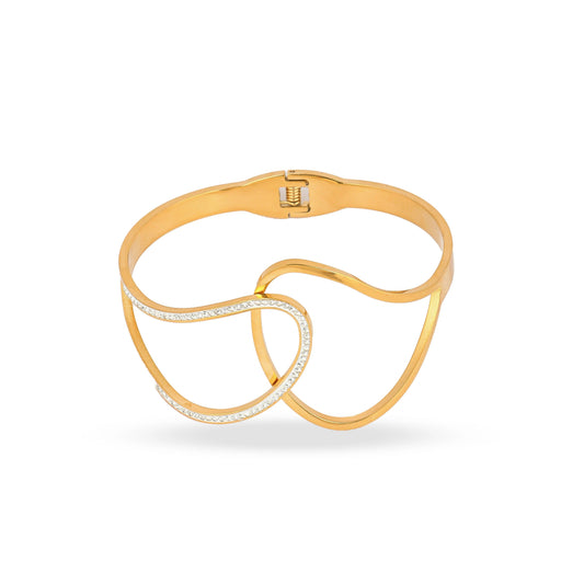 Modern Mesh Diamond Cuff Bracelet - Rukhmani