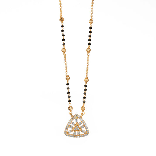 Fancy Gold Polished Short Mangalsutra