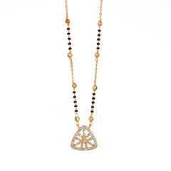 Fancy Gold Polished Short Mangalsutra