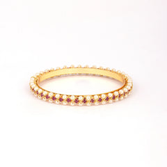 Beautiful Design Gold Plated Gulabi Moti Maharashtrian Bangles - Rukhmani