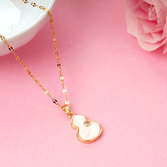 Fancy Gold Plated Mother of Pearl Pendant Chain