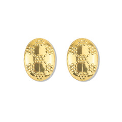 Chunky Texture Studs Gold Plated Earrings - Rukhmani