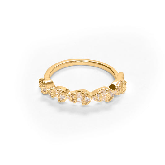 Fancy Lila Diamond Gold Plated Rings