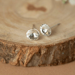 Silver Plated Diamond Stud Earrings - Rukhmani