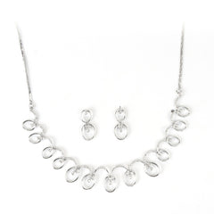 Celestial Diamond Necklace with Earrings - Rukhmani