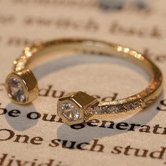 Latest Fancy Gold Plated Baguette Diamond Rings