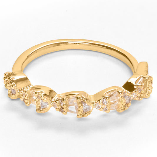 Fancy Lila Diamond Gold Plated Rings