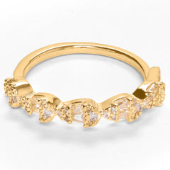 Fancy Lila Diamond Gold Plated Rings