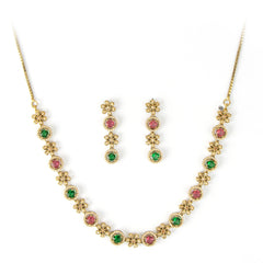 Duel Colored Diamond Necklace - Rukhmani