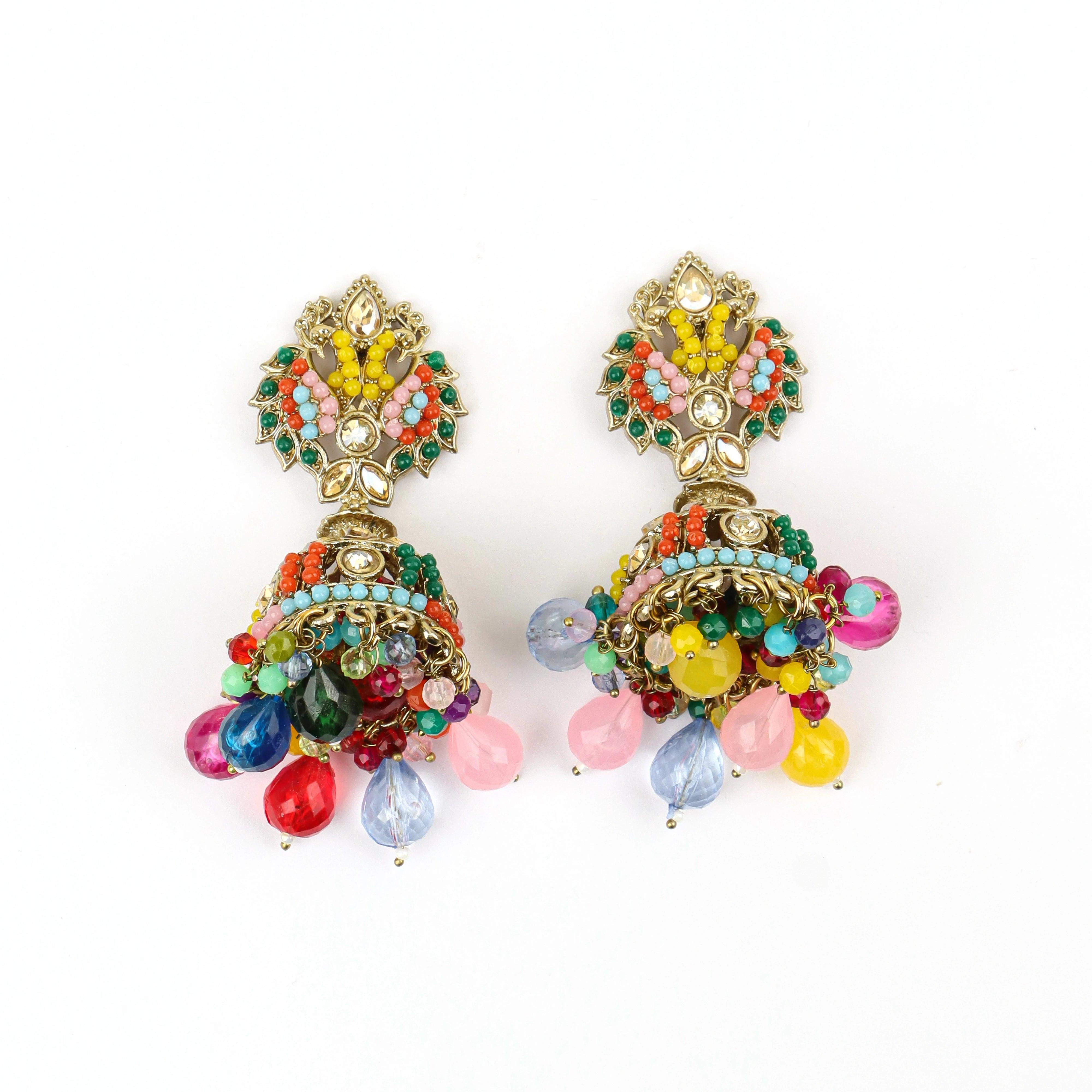 Phulwari Multicolor Jhumka - Rukhmani