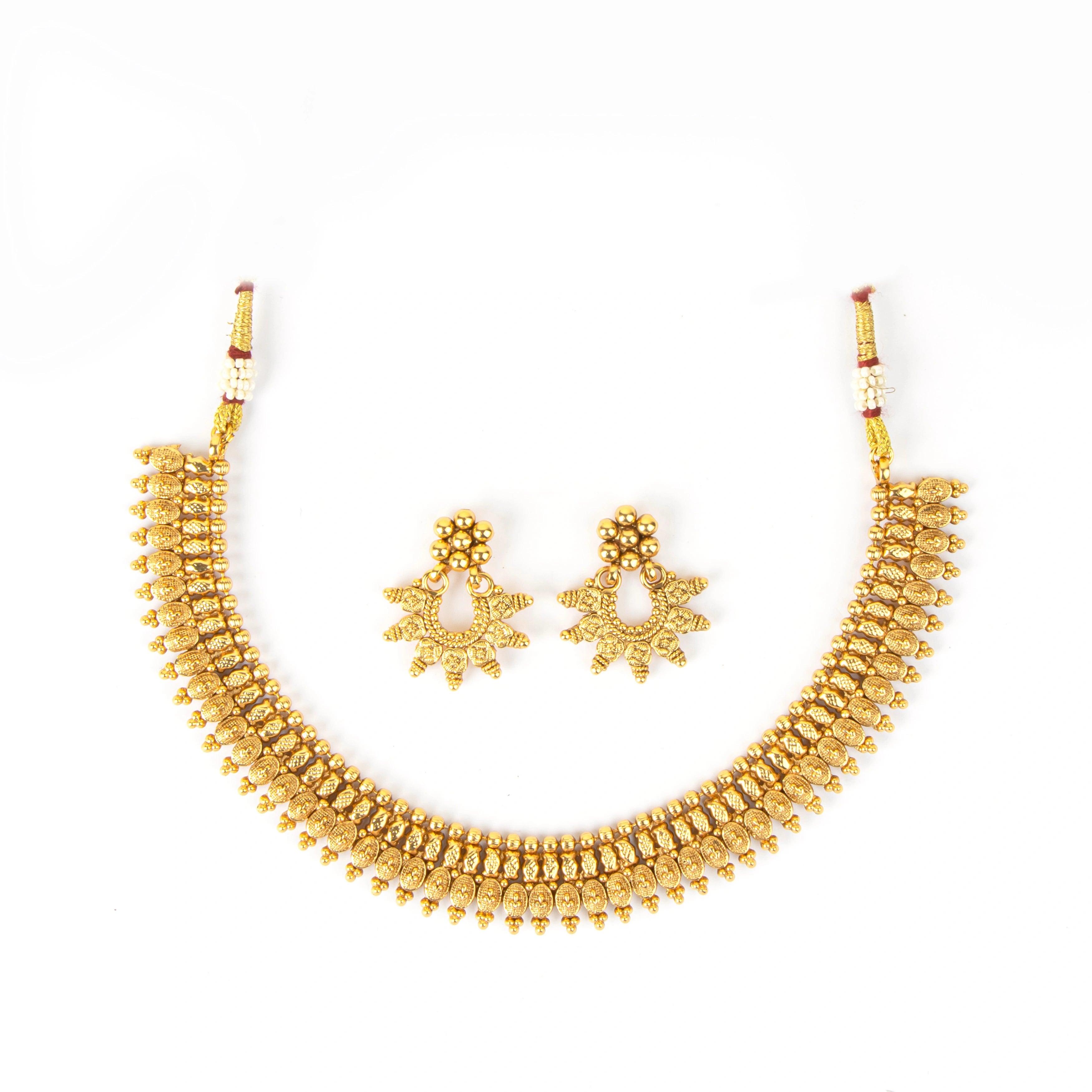 Exquisite South Indian Temple Necklace - Rukhmani