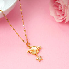 Latest Design Gold Plated Mother of Pearl Star Pendant Chain