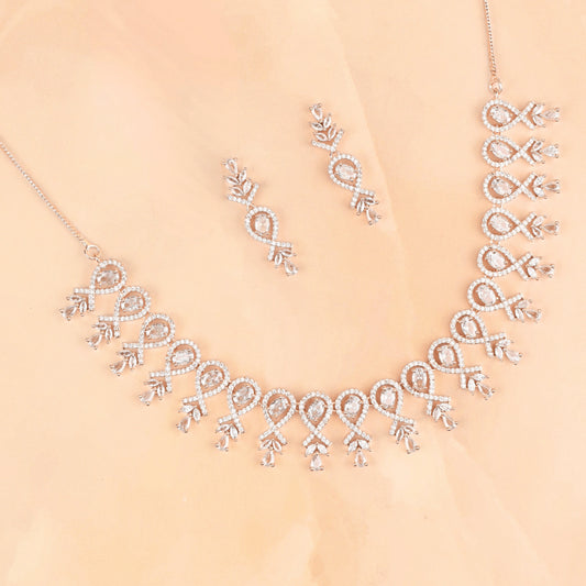 Starlight Diamond Necklace with Earrings