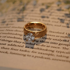 Fancy Diamond Gold Plated Traditional Rings