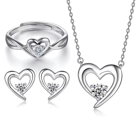 925 Sterling Silver Heartbeat Radiance Set