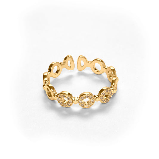 Fancy Office Wear Gold Plated Diamond Rings