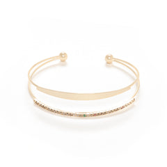 Adjustable gold plated multi color diamond Bracelet