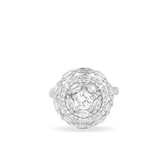 Valentine's Special Latest Design Silver Plated Diamond Fancy Ring - Rukhmani