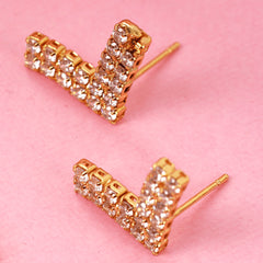 Fancy Design Gold Plated Lightweight Diamond Necklace with Earrings