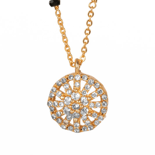 Fancy Designer Gold Plated Chain Crystals Mangalsutra