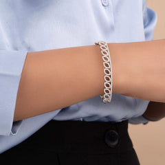 Unique design Silver plated Crystal diamond Bracelet - Rukhmani