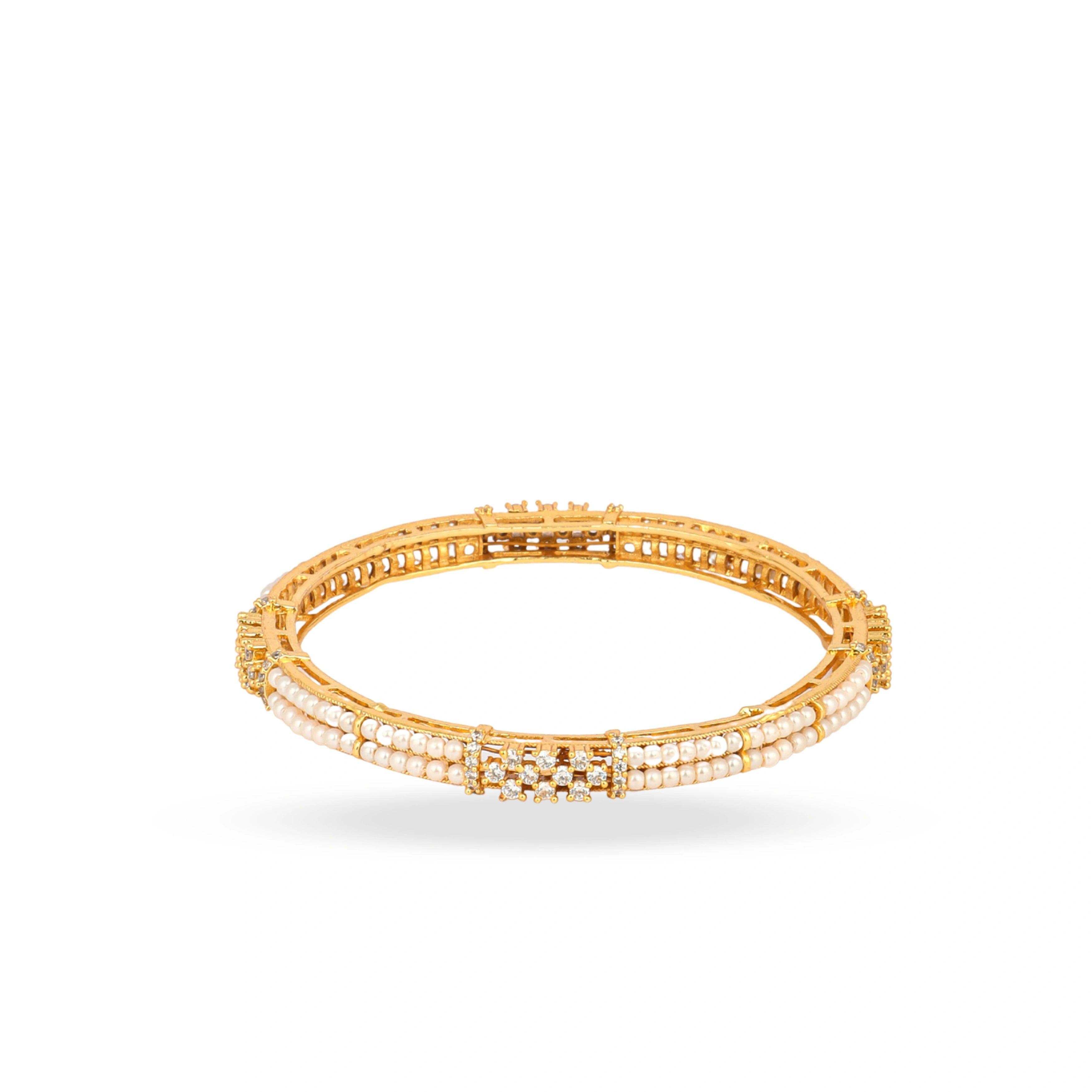 Traditional Design Gold Plated Maharashtrian Moti Bangles - Rukhmani