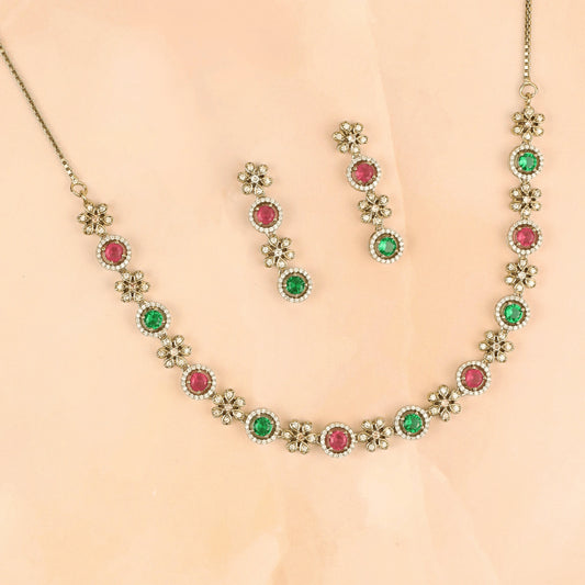 Duel Colored Diamond Necklace