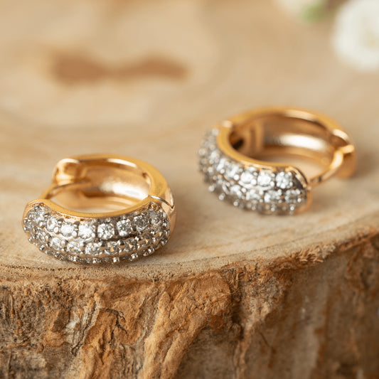 South Indian Gold Plated Diamond Earrings