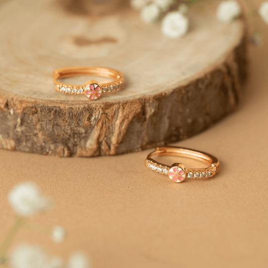 Rose Gold Diamond Earrings - Rukhmani