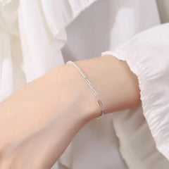 925 Sterling Silver Round Zircon Tennis Bracelet – Silver Plated
