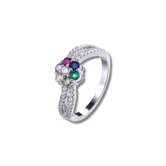 Celestial Bloom Multi-Gemstone Ring