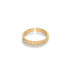 Fancy Design Diamond Gold Plated Rings