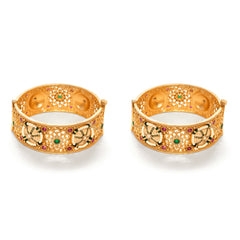 Antique gold plated rajwadi bangles