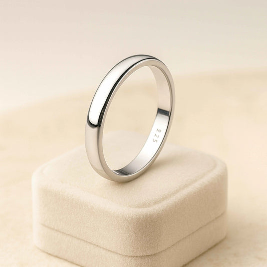 925 Sterling Silver Eternity Band with Triple Row Cubic Zirconia