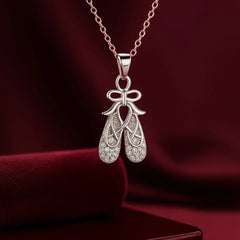 Ballet Shoes Pendant in 925 Sterling Silver
